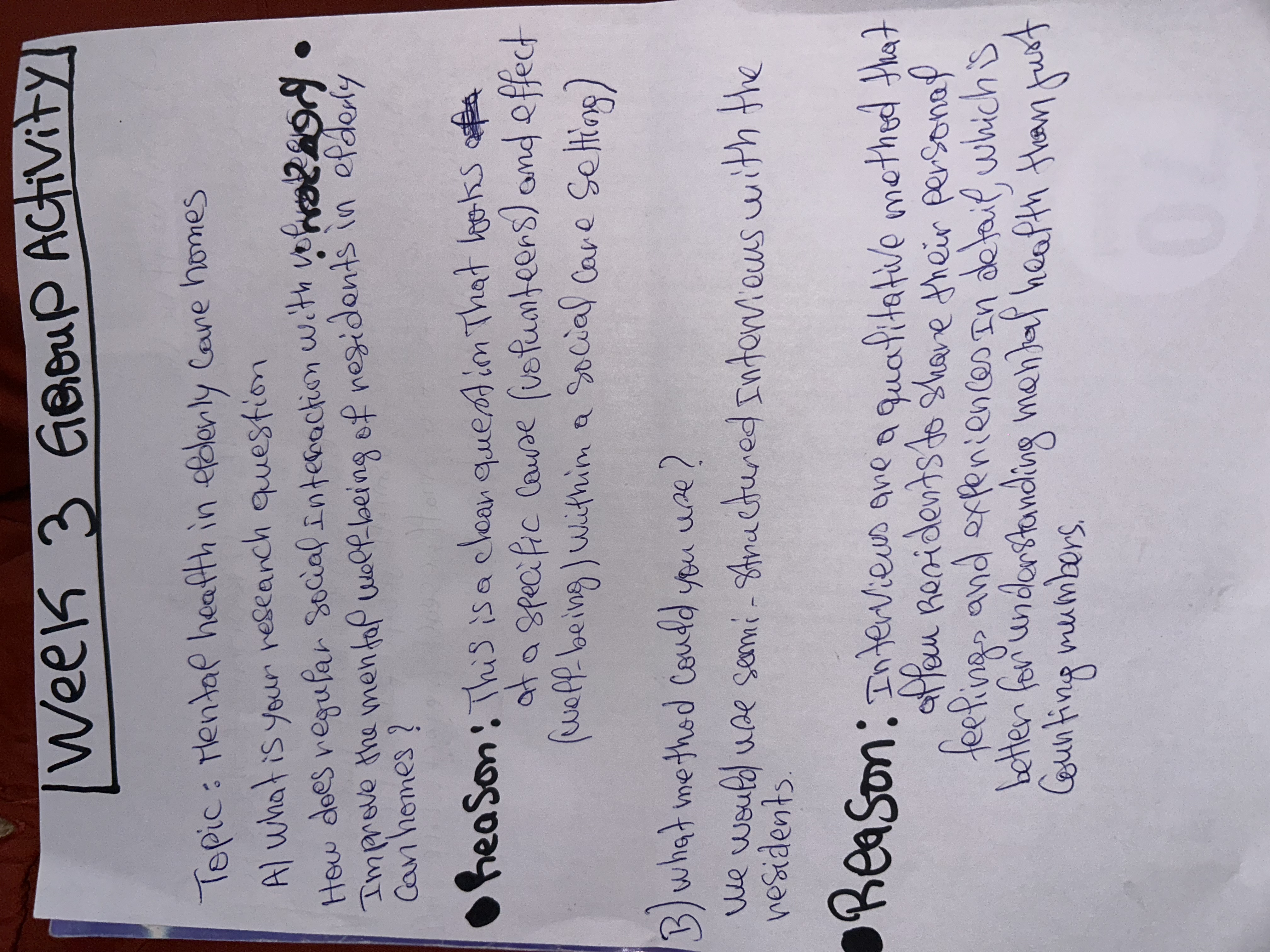 Group activity health care plan week 3