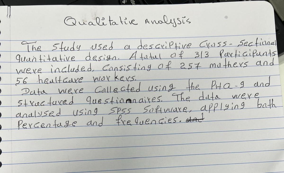 Qualitative analysis
